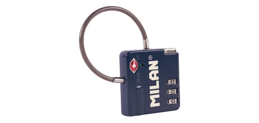 Candado TSA con cierre de combinación MILAN colección 430 since 1918, azul