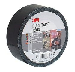 Tape van geweven stof 3M™ 1900, zwart, 50 mm x 50 m
