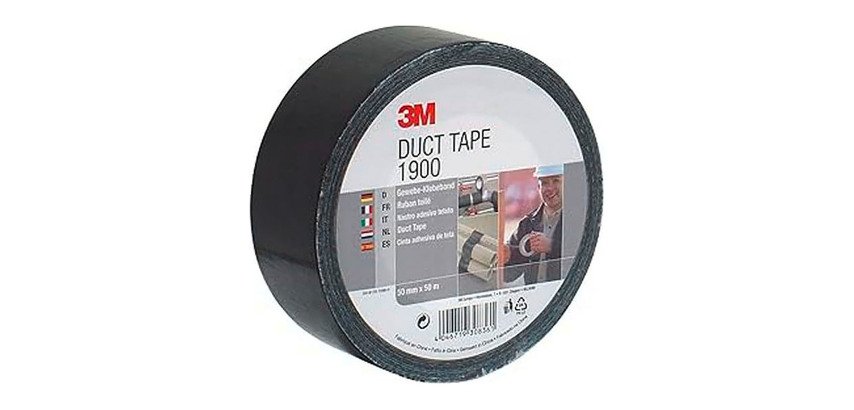 3M™ 1900 cloth adhesive tape, black, 50 mm x 50 m