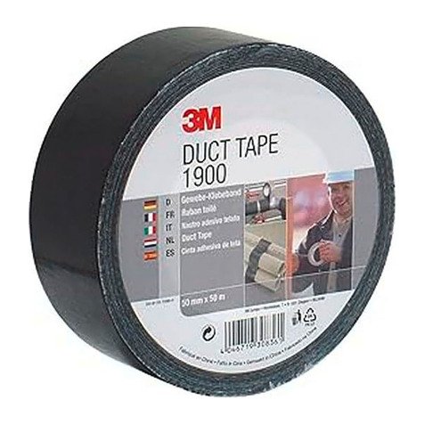 Ruban adhésif toilé 3M™ 1900, noir, 50 mm x 50 m