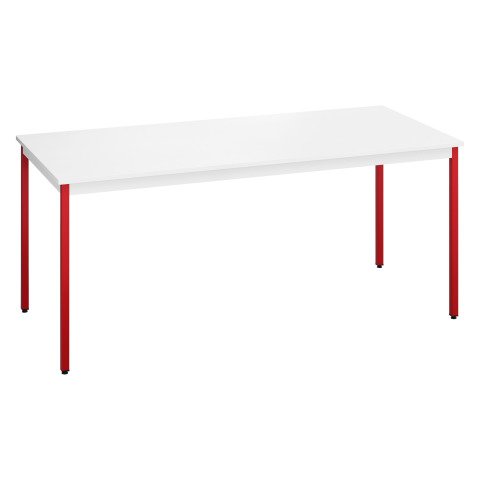 Mesa multiuso Eco 180 x 80 tablero blanco patas rojas