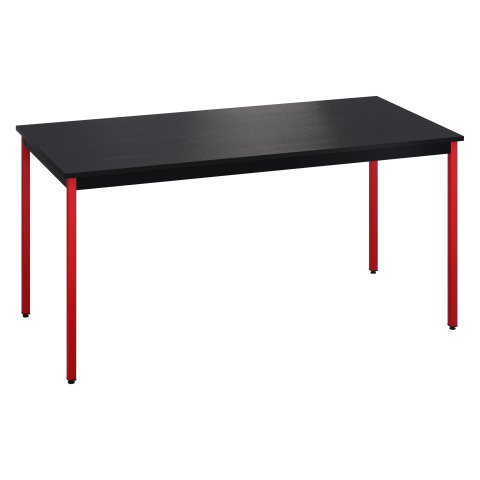 Mesa multiuso Eco 160 x 80 tablero negro patas rojas