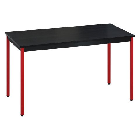 Mesa multiuso Eco 140 x 70 tablero negro patas rojas