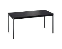 Table multi-usage plateau noir L 160 x P 80 cm Zonza - Piètement anthracite