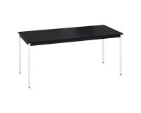 Table multi-usage L 180 x P 80 cm Zonza noir pieds blanc
