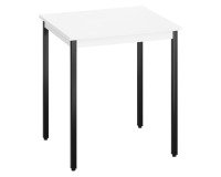 Multifunctionele tafel L 70 x D 60 cm wit met zwarte poten