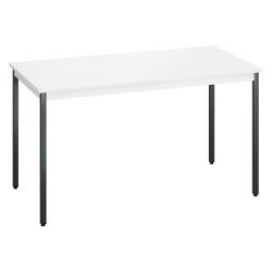 Table multi-usages plateau blanc L 140 x P 70 cm