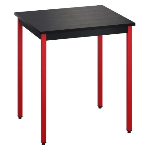 Mesa multiuso Eco 70 x 60 tablero negro patas rojas