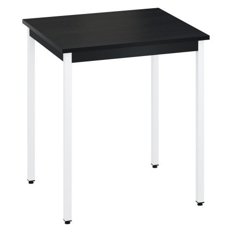 Mesa multiuso Eco 70 x 60 tablero negro patas blancas