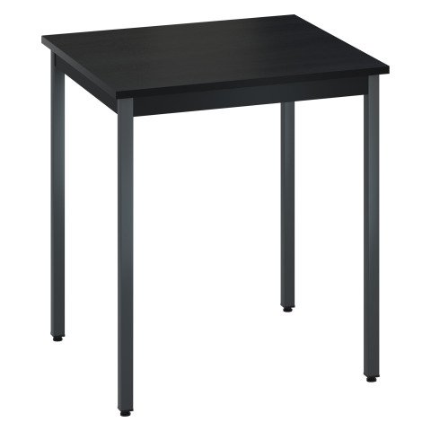Mesa multiuso Eco 70 x 60 tablero negro patas antracitas
