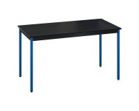 Table multi-usage plateau noir L 140 x P 70 cm Zonza - Piètement bleu