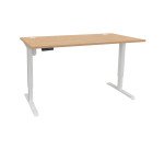 Bureau assis-debout Nivo à mémoire de position pied blanc L 120 cm