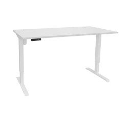 Bureau assis-debout Nivo à mémoire de position pied blanc L 140 cm