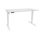 Bureau assis-debout Nivo à mémoire de position pied blanc L 120 cm