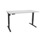 Bureau assis-debout Nivo à mémoire de position pied anthracite L 140 cm