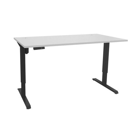 Mesa eléctrica regulable en altura Ergo Sup Premium An 140 cm blanca patas antracitas
