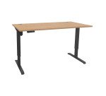 Bureau assis-debout Nivo à mémoire de position pied anthracite L 120 cm