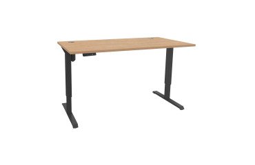 Bureau assis-debout Ergosup Premium à mémoire de position pied anthracite L 140 cm