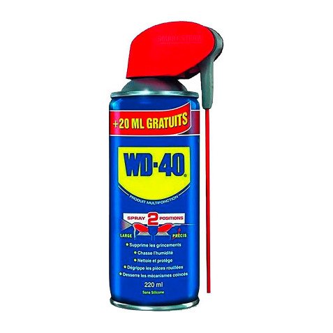 Produit multifonction WD-40 double position - Aérosol de 200 ml + 10 % OFFERT