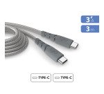 Force Power câble ultra-renforcé USB C / USB C  3 m gris