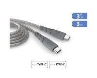 Force Power câble ultra-renforcé USB C / USB C  3 m gris