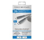 Force Power câble ultra-renforcé USB C / USB C  3 m gris