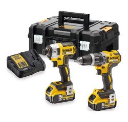 DeWALT DCK266P2T-QW KIT XR = DCD796 Taladro Percutor + DCF887 Atornillador Impacto + 2 baterías Li-Ion 5Ah + maletín TSTAK