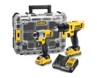 DeWALT DCK211D2T-QW KIT DCD710 Taladro Atornillador XR + DCF815 Atornillador Impacto XR + Organizador TSTAK V con 2 baterías Li-Ion 2Ah