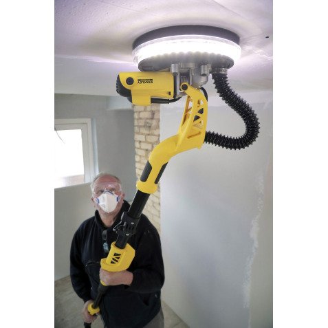 Stanley SFMEE500S-QS Lijadora de Panel Yeso 750W, velocidad 600 - 1.700 rpm