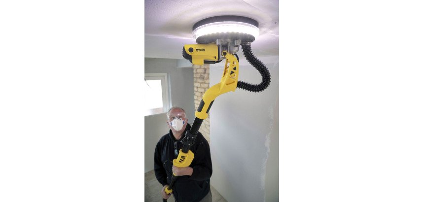 Stanley SFMEE500S-QS Lijadora de Panel Yeso 750W, velocidad 600 - 1.700 rpm