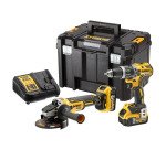 DeWALT DCK2080P2T-QW KIT XR 18V DCD796 Taladro Percutor + DCG405 Amoladora + 2 baterías Li-Ion 5Ah + maletín TSTAK VI