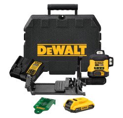 DeWALT DCLE34031D1-QW Nivel láser autonivelante  verde de 3 líneas 360° con batería 18V Li-Ion 2Ah
