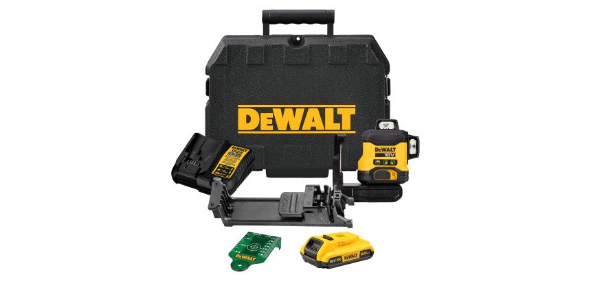 DeWALT DCLE34031D1-QW Nivel láser autonivelante  verde de 3 líneas 360° con batería 18V Li-Ion 2Ah