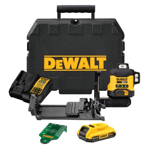DeWALT DCLE34031D1-QW Nivel láser autonivelante verde de 3 líneas 360° con batería 18V Li-Ion 2Ah