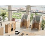 Alcôve acoustique Fokuus solo debout chêne naturel