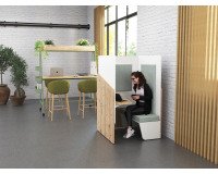 Alcôve acoustique Fokuus solo assis chêne clair