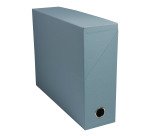Authentic Exacompta canvas covered filing box with 9 cm spine, assorted colors