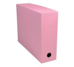 Authentic Exacompta canvas covered filing box with 9 cm spine, assorted colors