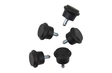 Set 5 piedini universali colore nero per sedute operative e direzionali Unisit