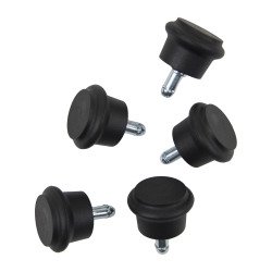Set 5 piedini universali colore nero per sedute operative e direzionali Unisit