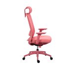 Chaise de Bureau LEMO tissu - avec accoudoirs 3D, appui-tête, profondeur d'assise et soutien lombaire réglables - Mécanisme Synchrone - Pieds aluminium