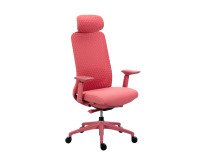 Chaise de Bureau LEMO tissu - avec accoudoirs 3D, appui-tête, profondeur d'assise et soutien lombaire réglables - Mécanisme Synchrone - Pieds aluminium