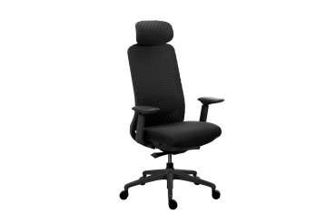 Office Chair MEL fabric - with 3D armrests, headrest, adjustable seat depth and lumbar support - Synchronous Mechanism - Aluminum feet