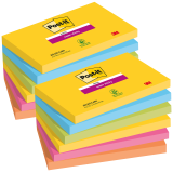 Die Carnival Super Sticky Post-it Haftnotizen in Farben - 1 Block mit 90 Blättern in 1 Farbe