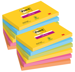 Notizen, neu positionierbar, bunt, Super-Sticky Post-it - Block mit 90 Blättern