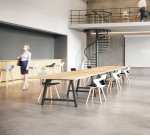 Table de réunion Energy L 200 x P 100 x H 74 cm pied métal noir