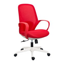 Sedia operativa ergonomica Shell con struttura bianca