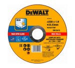 DeWALT DT43909-QZ Disco de corte plano inox con grano profesional de óxido de aluminio Thin Cut 230 x 1.9 x 22.23mm