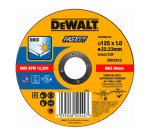 DeWALT DT43902-QZ Disco de corte plano inox con grano profesional de óxido de aluminio Fast Cut 125 x 1 x 22.23mm
