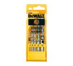 DeWALT DT6956-QZ Juego de 5 brocas para piedra Extreme con vástago de 3 caras en cassette de plástico Ø 4,5,6,8,10mm